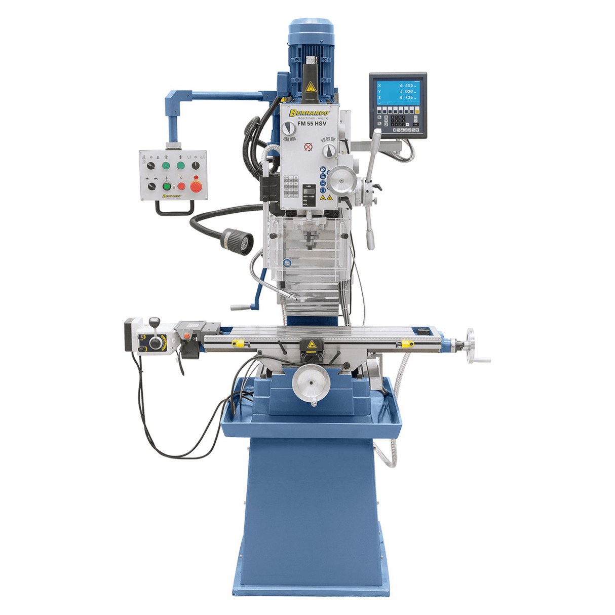 Bernardo Milling-Drilling Machine FM 55 HSV with 3-axis DRO and Automatic Feed