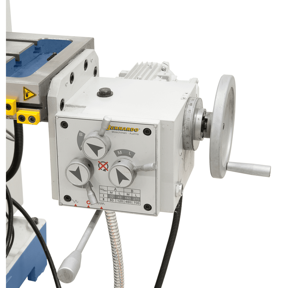 Bernardo UWF 80 E Vario Universal Milling Machine – ISO 40, variable speed vertical spindle (Delta-Frequency inverter), ES-12 H 3-axis DRO