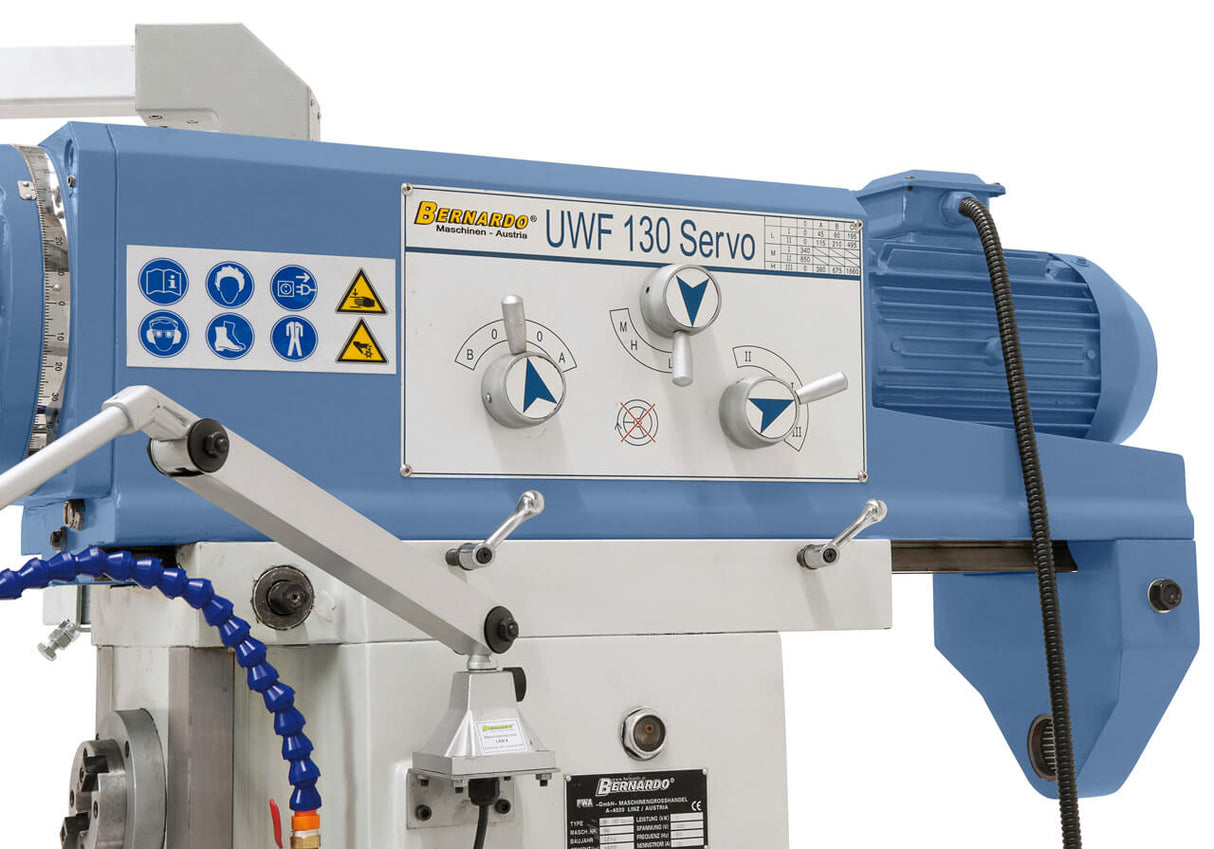 Bernardo Universal Milling Machine UWF 130 Servo with 3-axis DRO