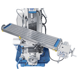 Bernardo UWF 90-1270 Universal Milling Machine with DRO ES-12 H + pneumatic clamping DIN 2080 – table 1,270 × 280 mm, ISO 40, vertical + horizontal spindles, 1.5+2.2 kW motor, 1,300 kg weight