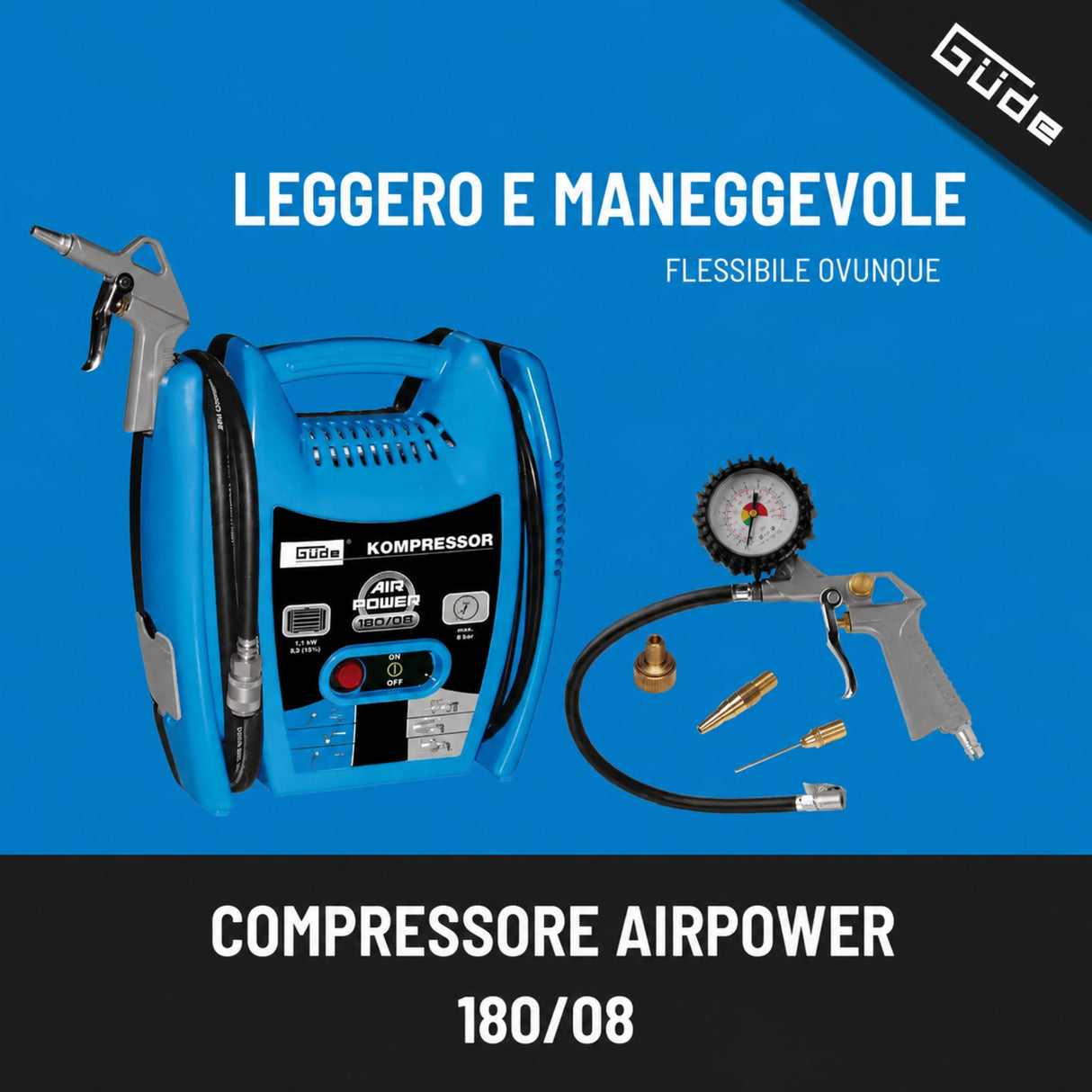 Güde Airpower 180/08 Portable Air Compressor