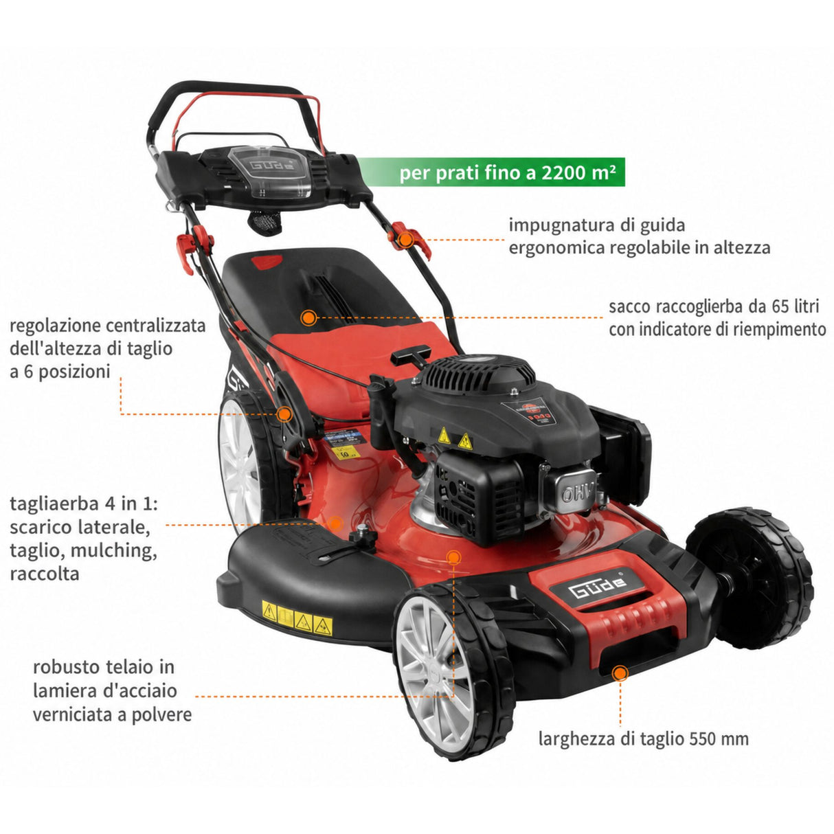 Güde BIG WHEELER 554.3 R Petrol Lawn Mower