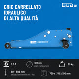 Güde GRH 2.5/510L Hydraulic Trolley Jack