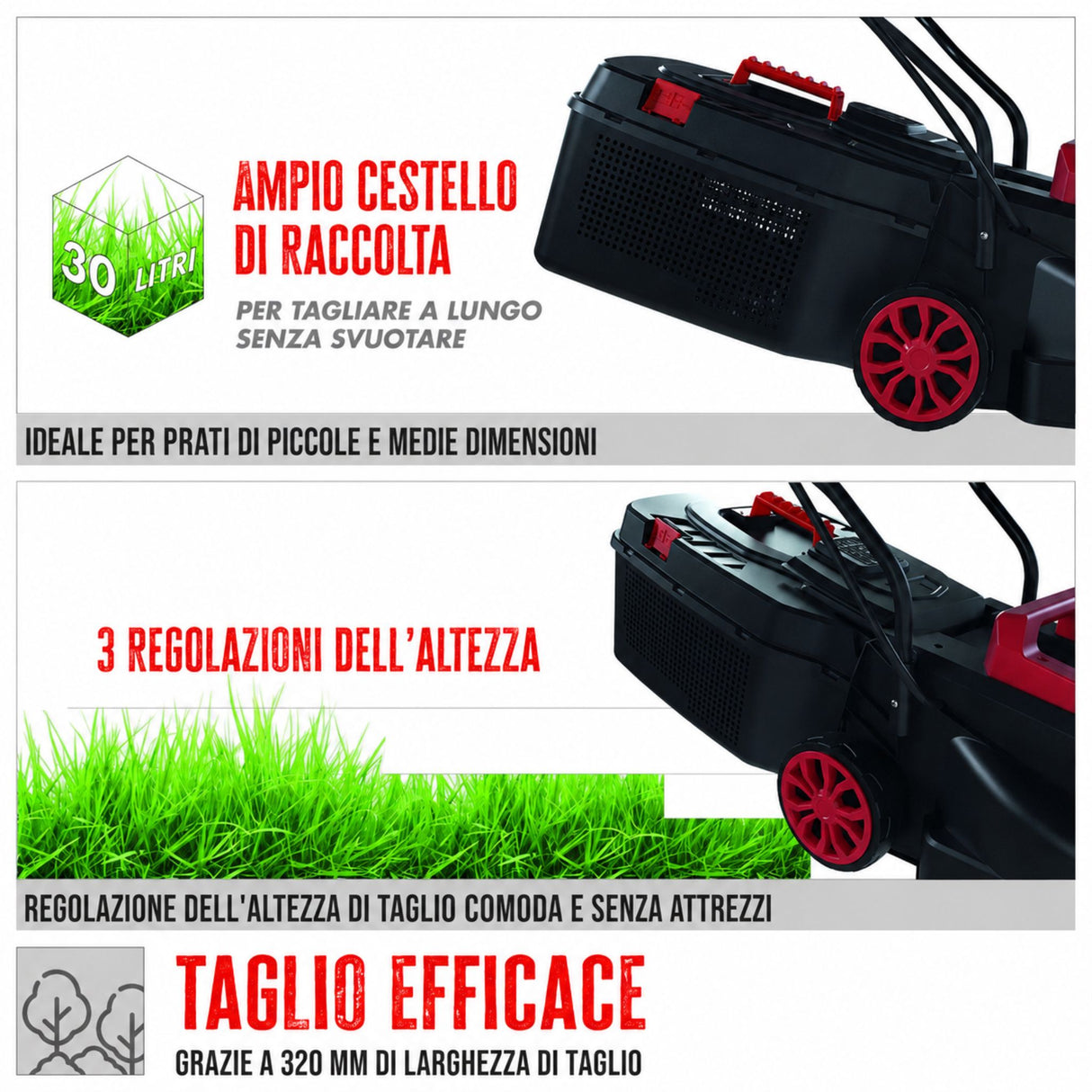 Guede Güde Electric Lawnmower 320/1300 Gardening Tool