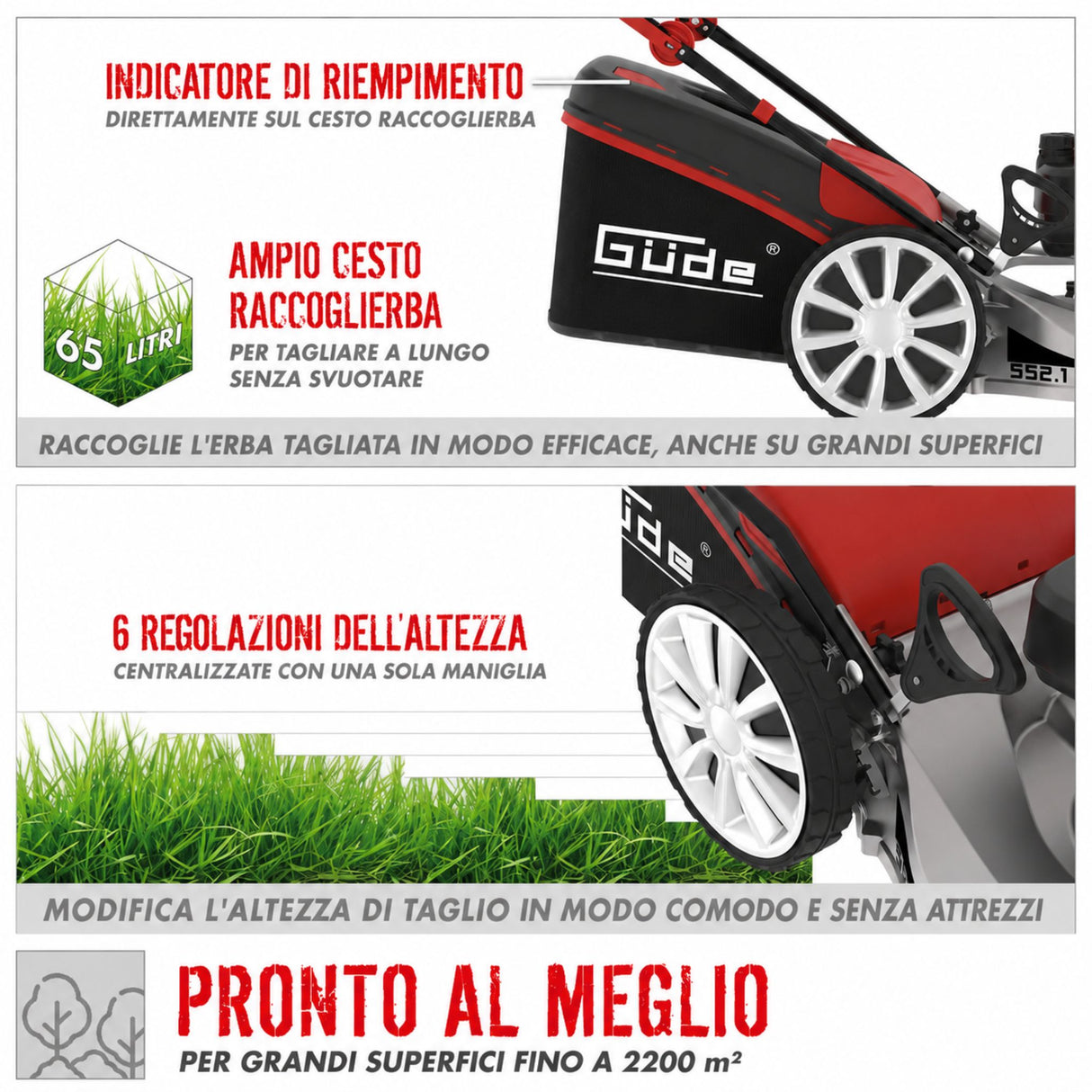 Güde BIG WHEELER 553.1 R ALU lawn mower