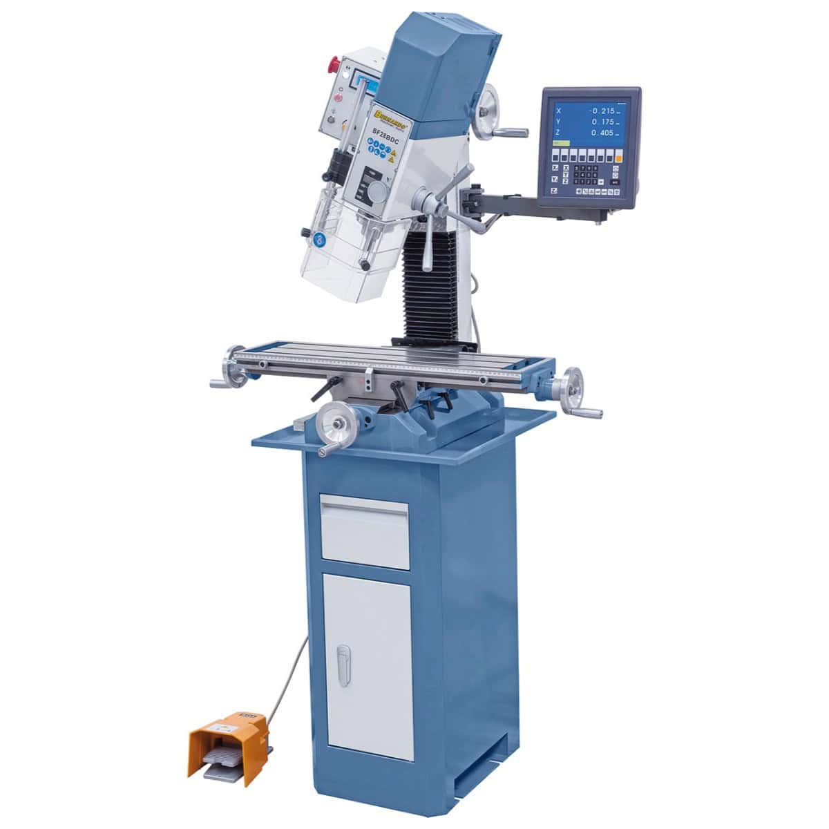 Bernardo BF 28 BDC Mill-Drill with 3-axis DRO ES-12 V, Vario speed 100-3,000 rpm