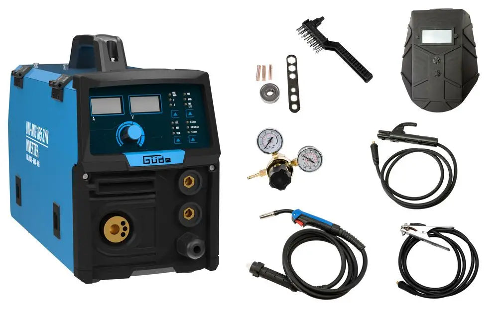 Multi-process welder Güde Uni-Mig 165 SYN – single-phase 230V inverter, MIG/MAG, MMA, flux-cored and TIG
