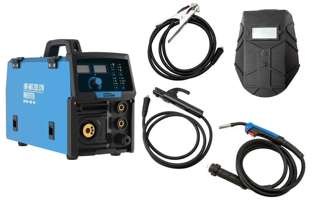 Multiprocess inverter welder Güde Uni-Mig 205 SYN – MIG/MAG, MMA, flux-cored and TIG