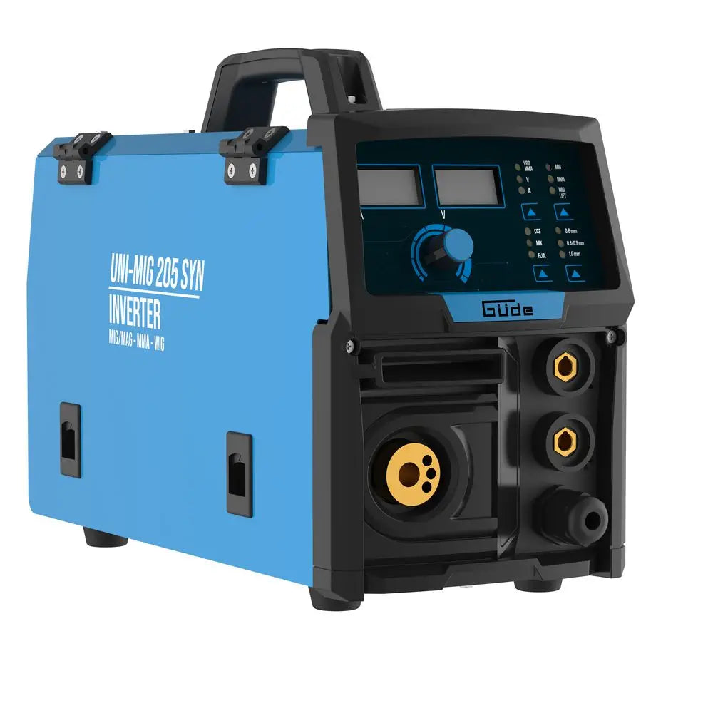 Multiprocess inverter welder Güde Uni-Mig 205 SYN – MIG/MAG, MMA, flux-cored and TIG