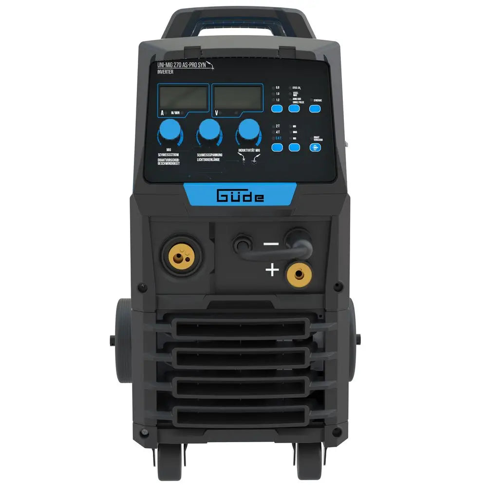 Multi-process welder Güde Uni-Mig 270 AS-Pro SYN – three-phase 400V inverter, MIG/MAG, MMA, flux-cored and TIG