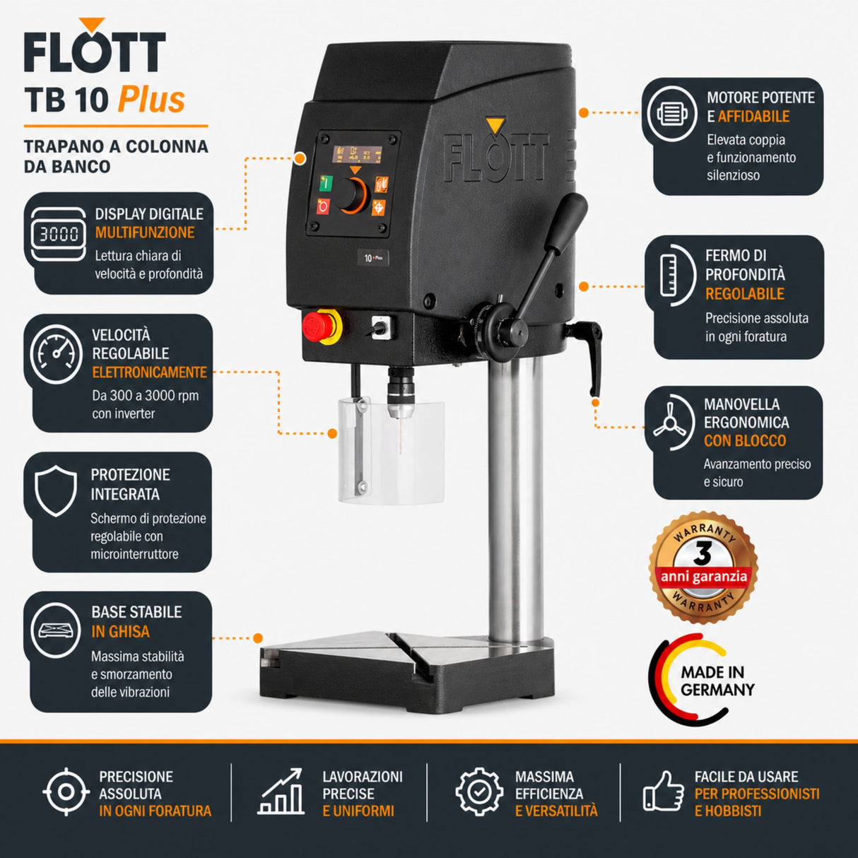 Flott TB 10 Plus Bench Drill