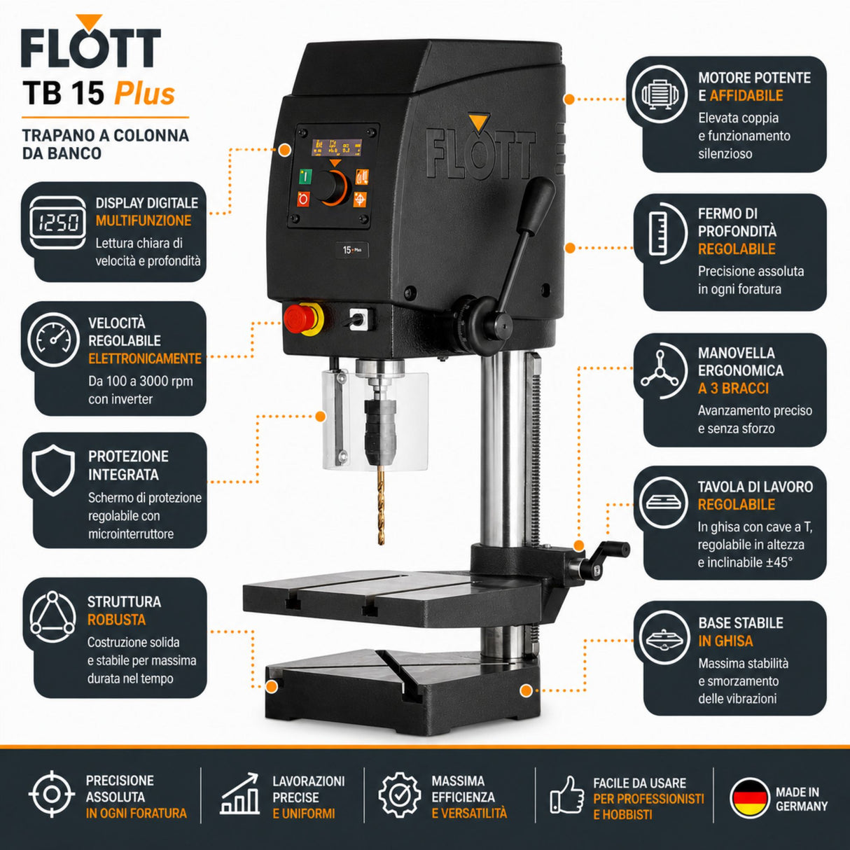 Flott TB 15 Plus Bench Drill