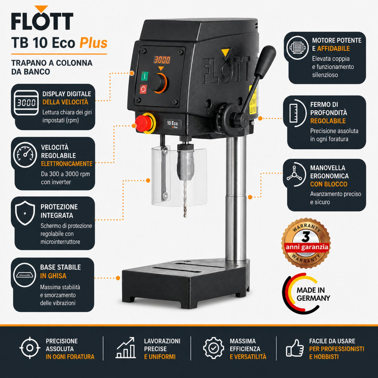 Flott TB 10 Eco Plus Pillar Drill