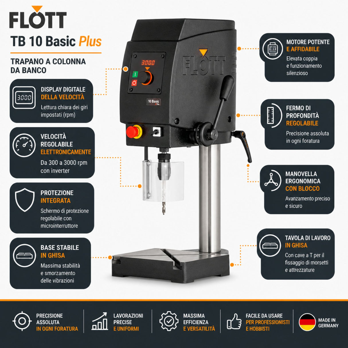 Flott TB 10 Basic Plus Bench Drill