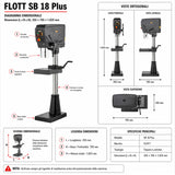 Pillar drill Flott SB 18 Plus Inverter 30-3000 rpm