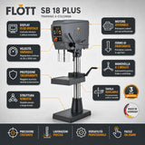 Pillar drill Flott SB 18 Plus Inverter 30-3000 rpm