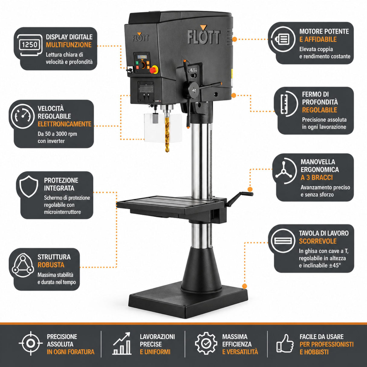 Flott SB 40 MV Plus Pedestal Drill
