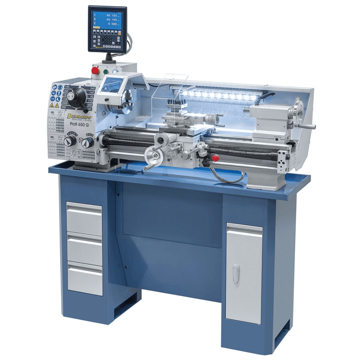 Lathe Bernardo Profi 650 G / 230 V with 2-axis DRO