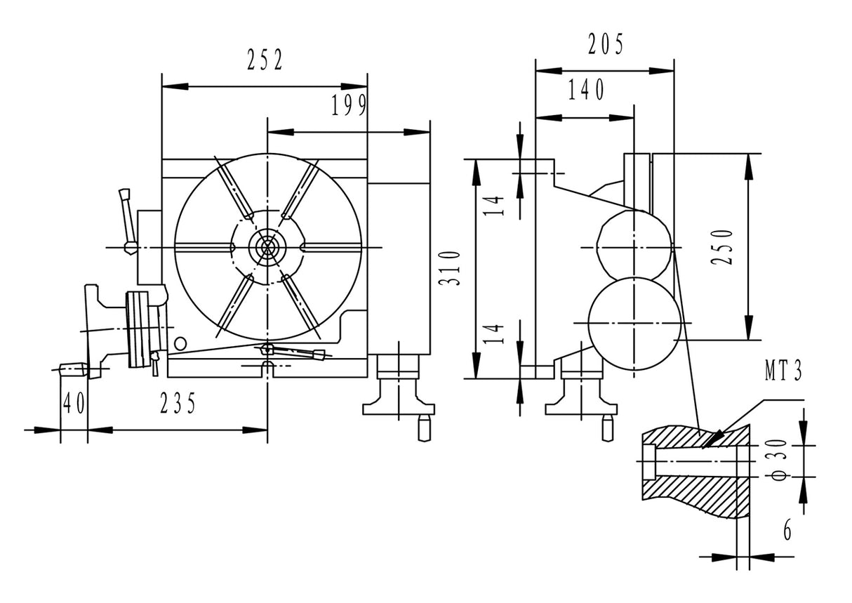 Bernardo Tilting Rotary Table TSK 250 Machine Tool Accessory