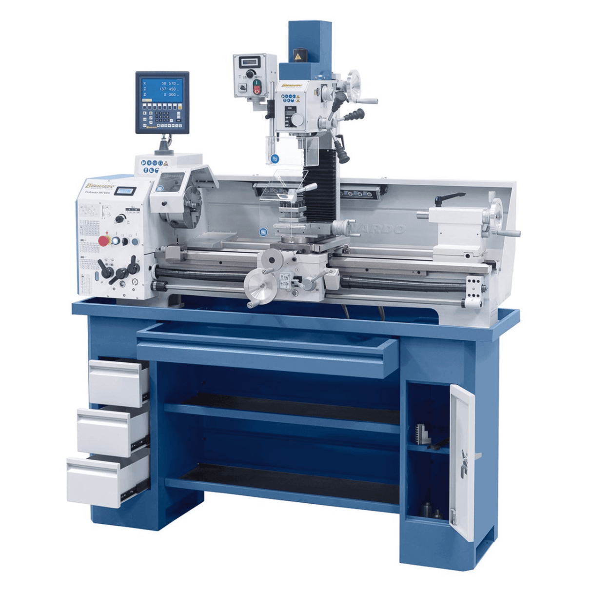 Bernardo Proficenter 900 Vario Metal Lathe / 230 V with DRO