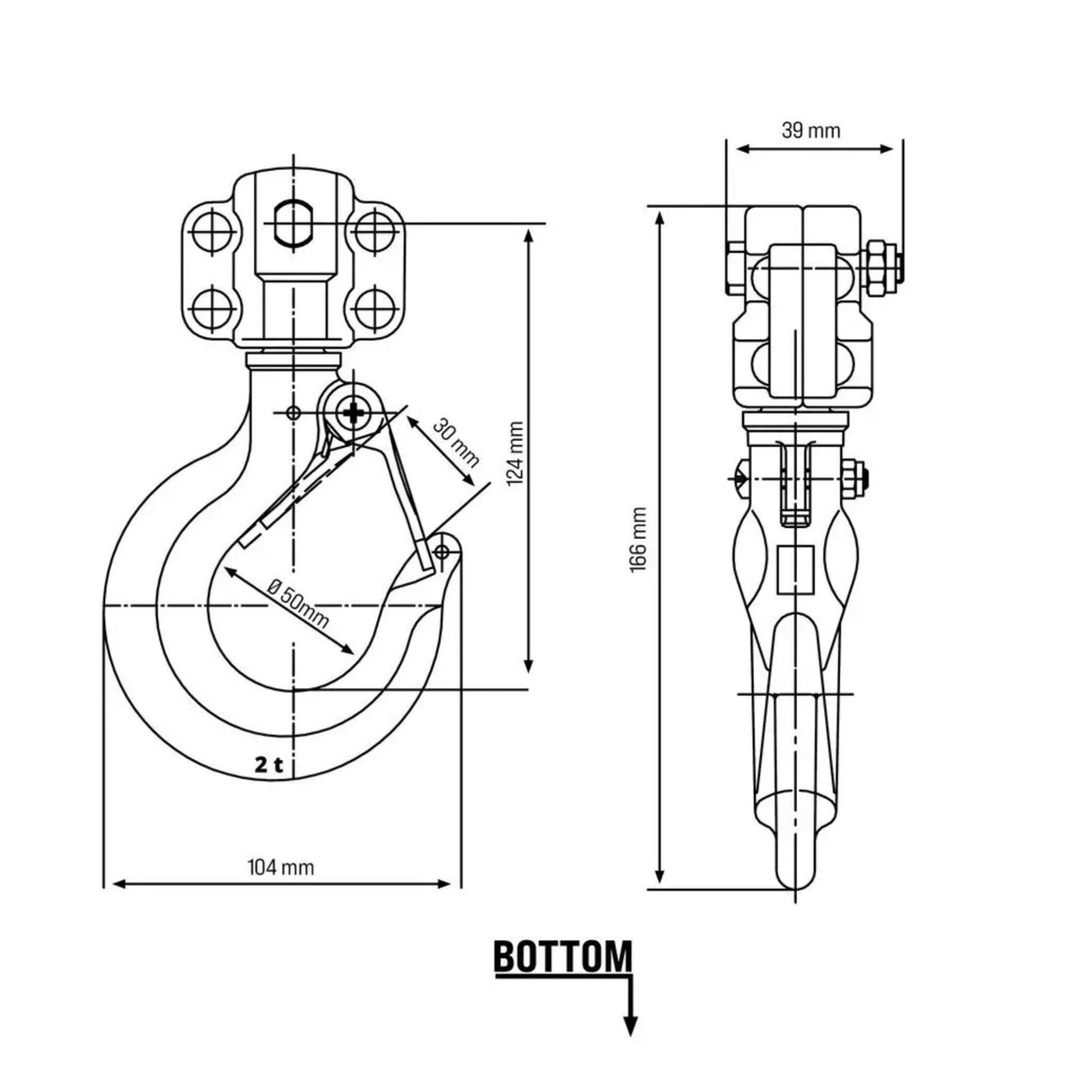 Güde 2000 kg spur gear hoist