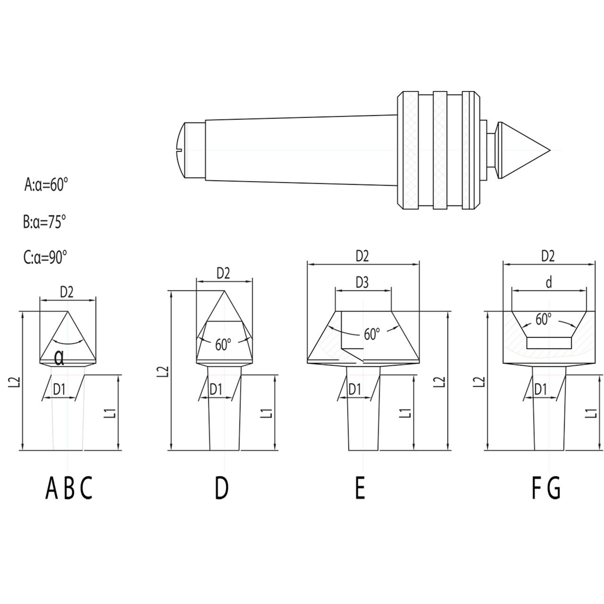 Bernardo Rotary Centering Point SMA - MK 2 Machine Tool Accessory