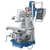 Bernardo UWF 90-1270 Universal Milling Machine with DRO ES-12 H + pneumatic clamping DIN 2080 – table 1,270 × 280 mm, ISO 40, vertical + horizontal spindles, 1.5+2.2 kW motor, 1,300 kg weight