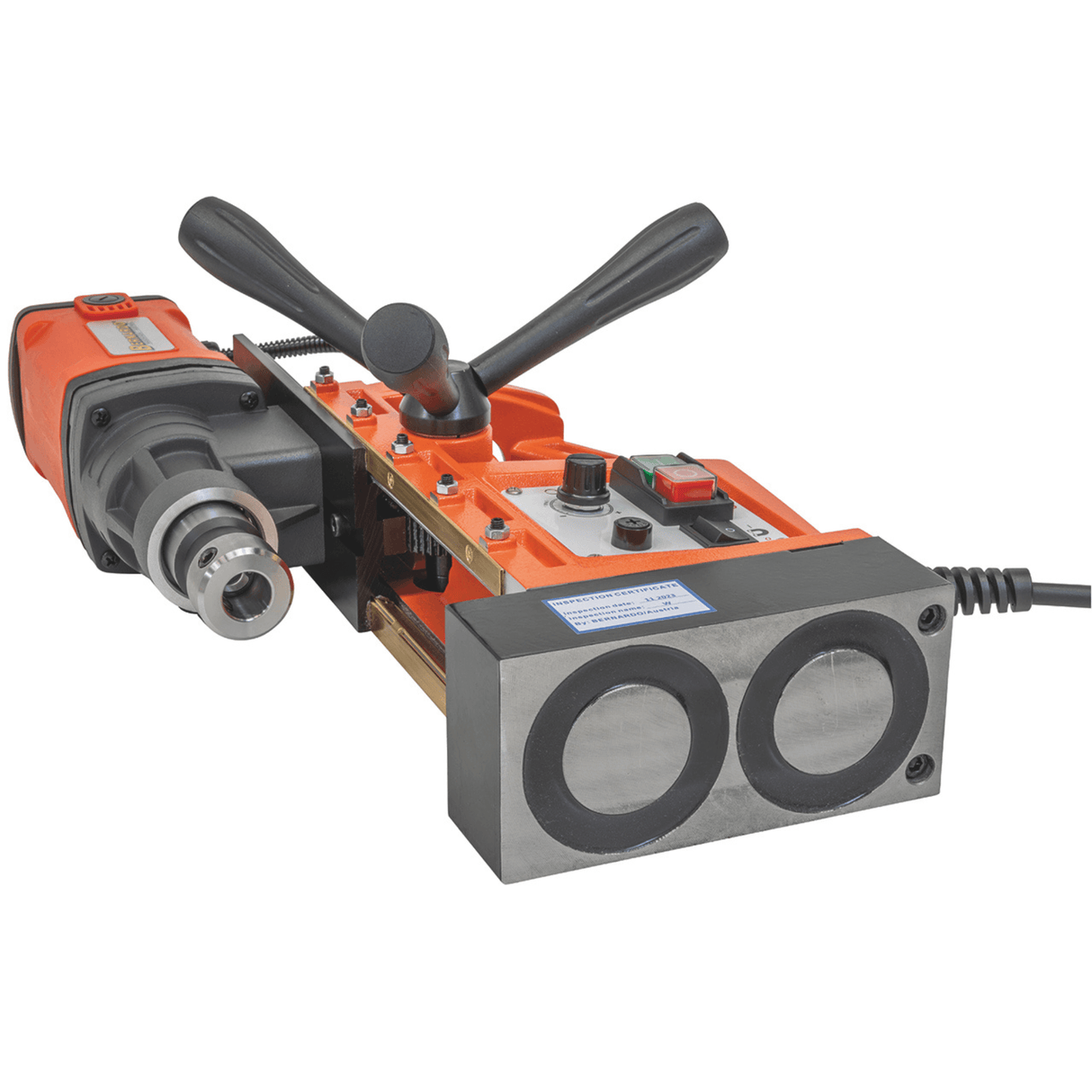 Bernardo MD 3550 VD Magnetic Drilling Machine – Ø 35 mm × 50 mm, Variable Drive, 1550 W motor, 11 kg weight