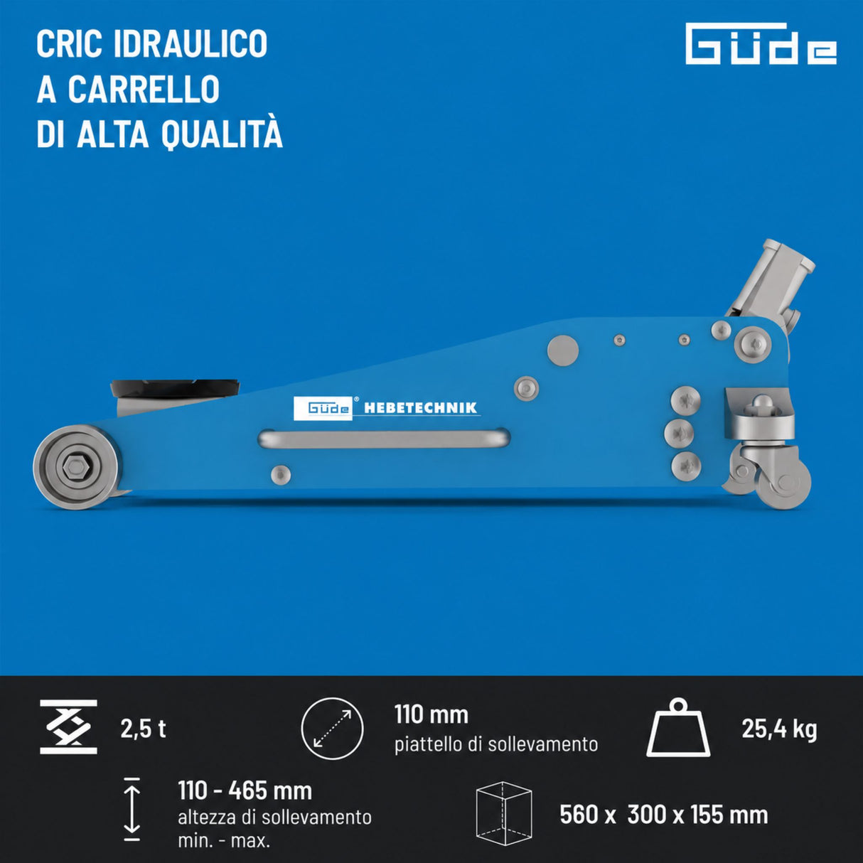 Güde GRH 2.5/460AL Hydraulic Trolley Jack