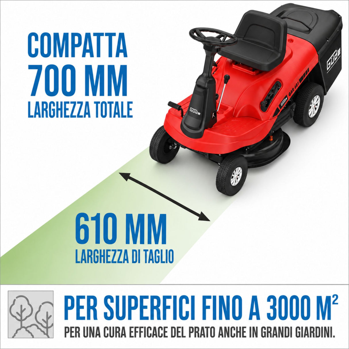 Güde GAR 601 ride-on lawn mower