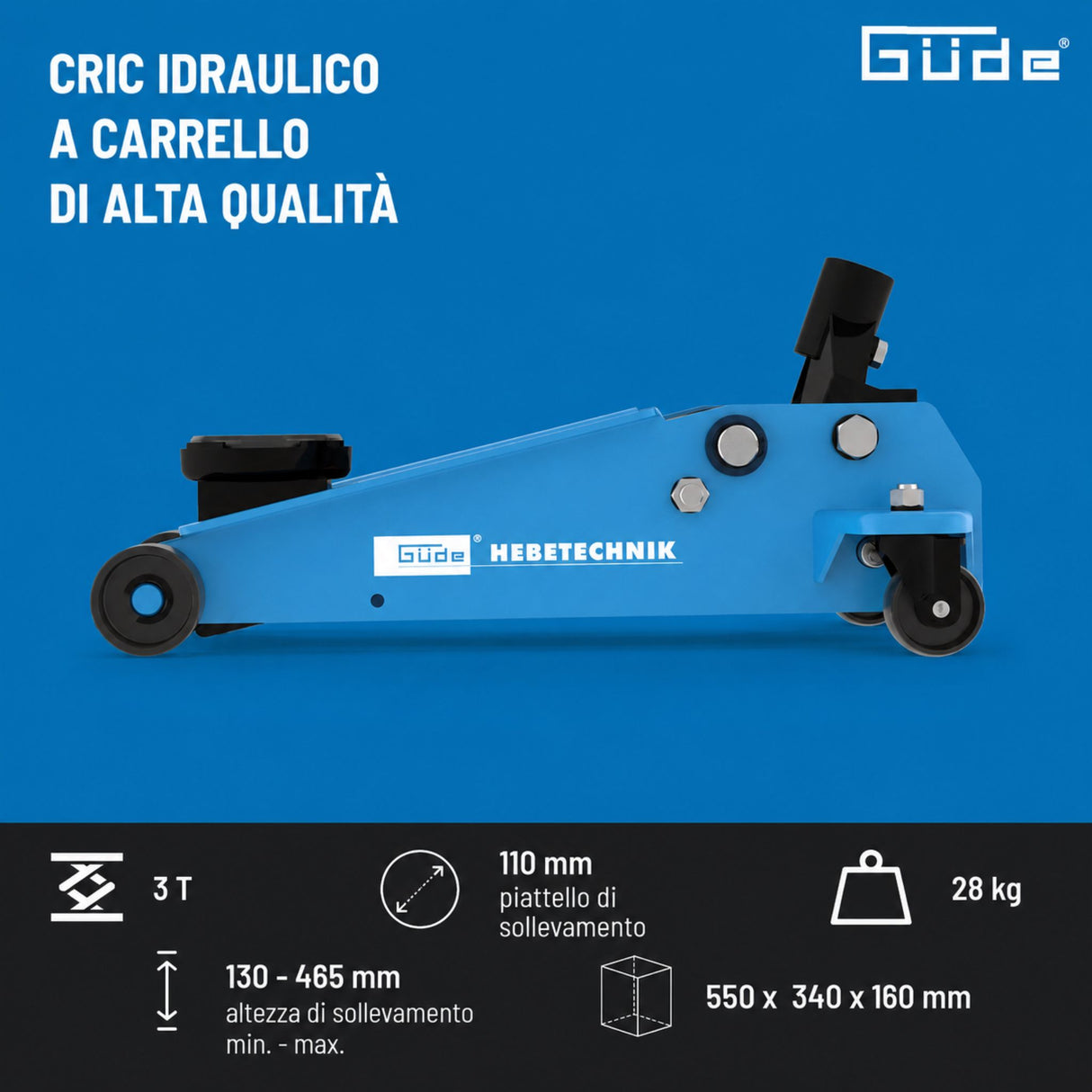 Güde GRH 3/470 Hydraulic Trolley Jack