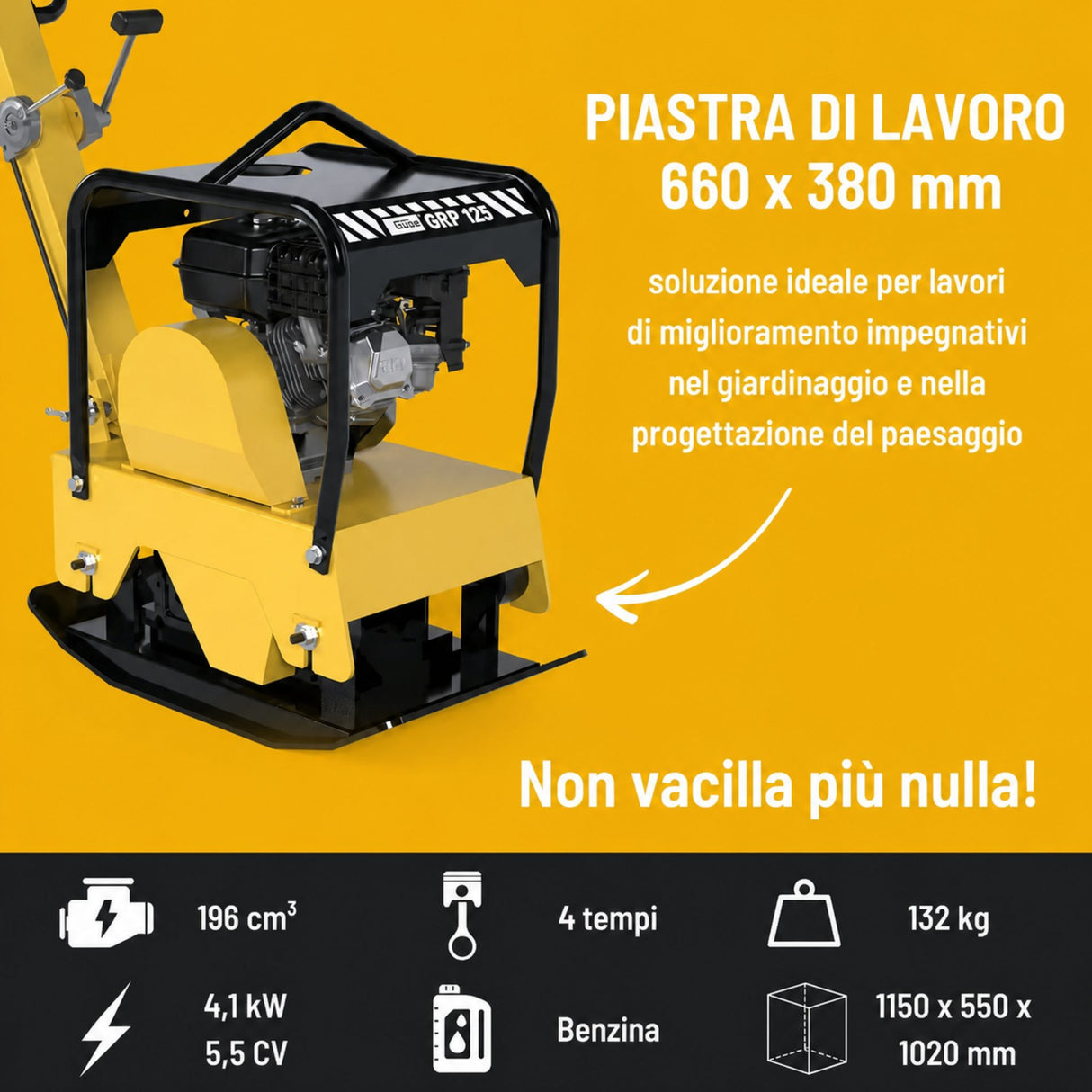 Construction Equipment Guede Vibratory Plate Compactor GRP 125