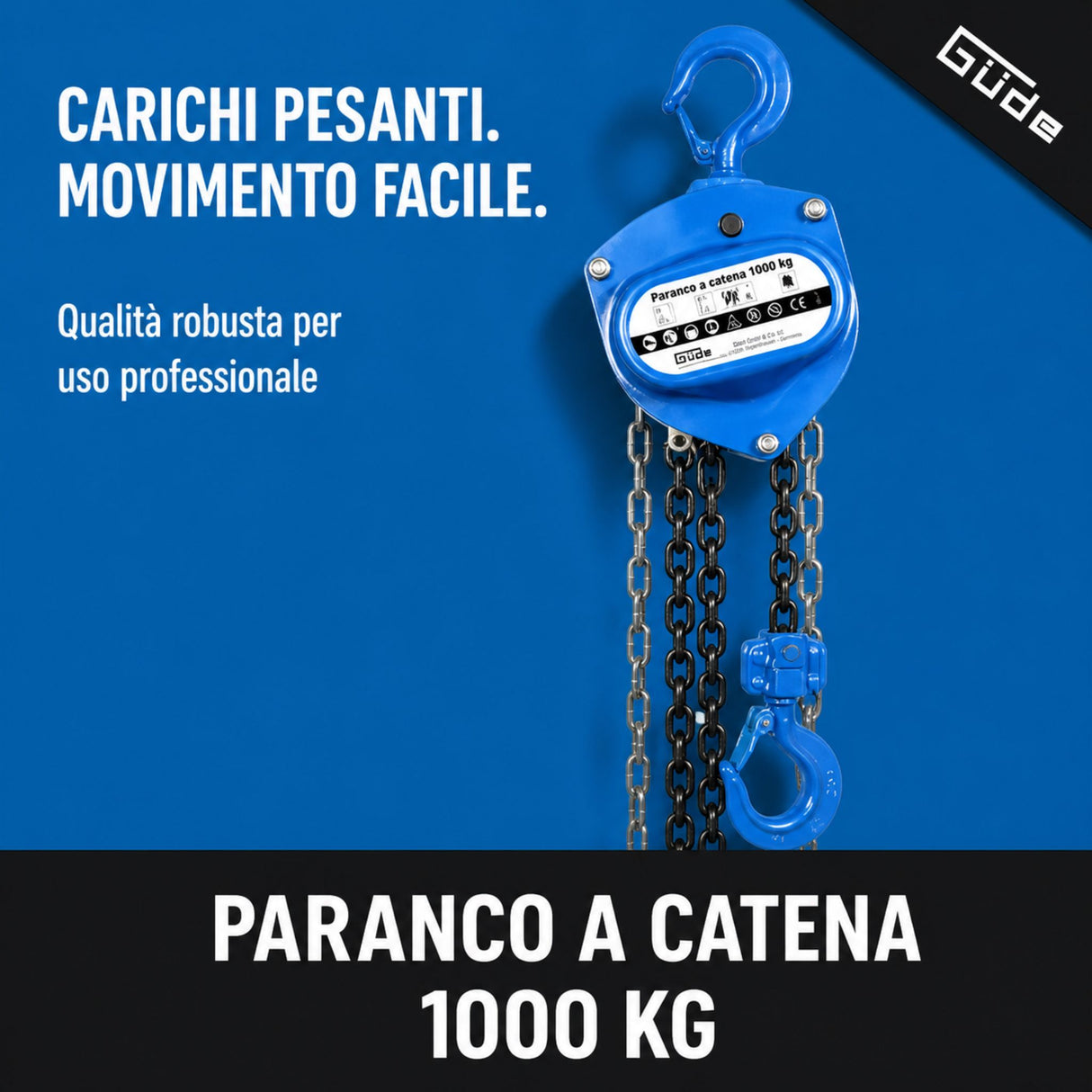 Güde spur gear hoist 1000 kg