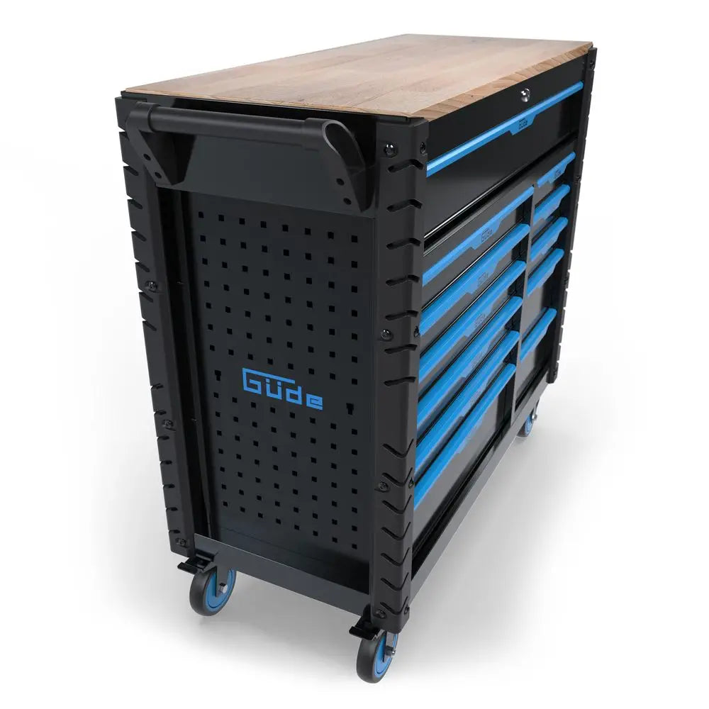 Guede workbench tool holder with Güde GW 12S workbench