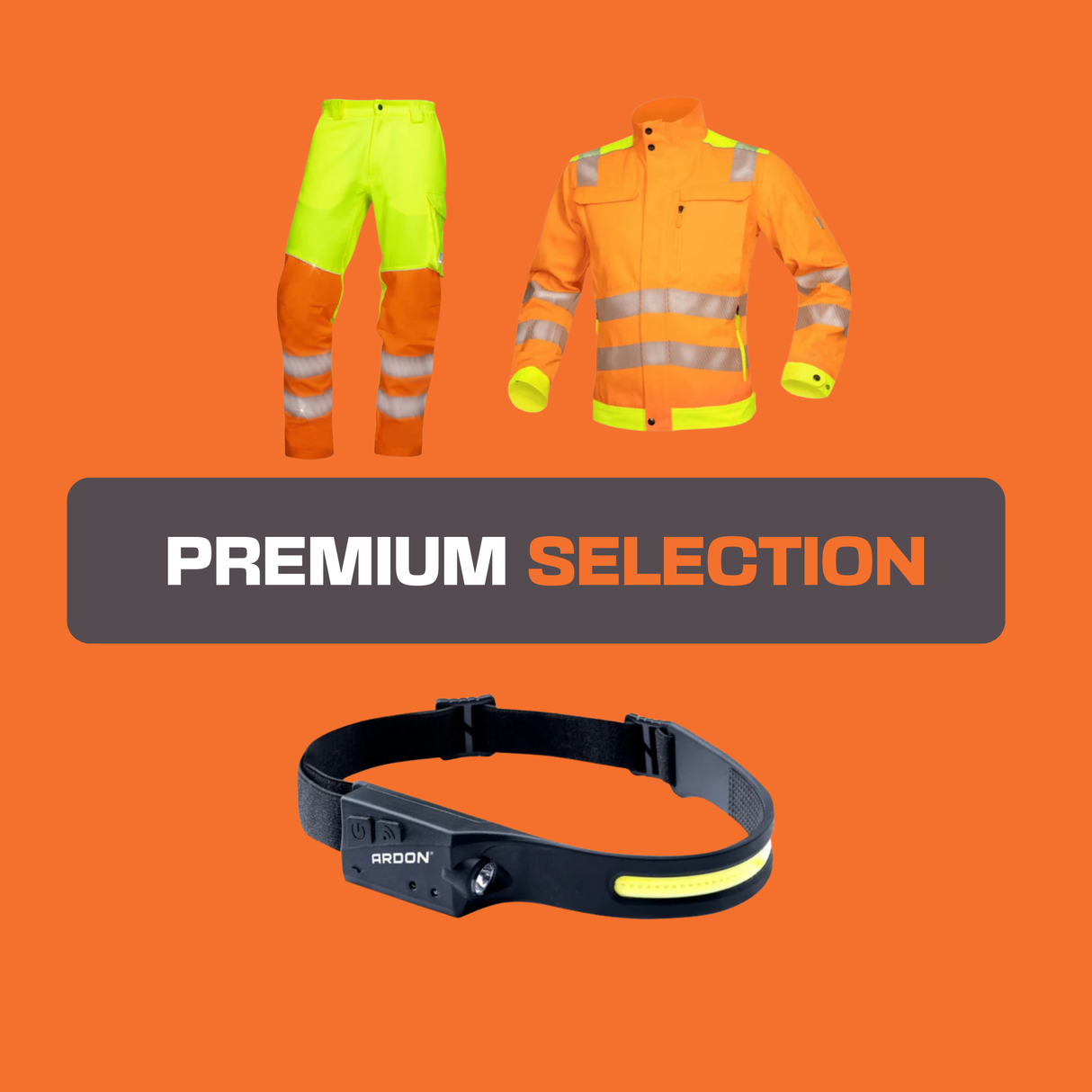 Ardon High Visibility Safety Kit with LED Headlamp PPE