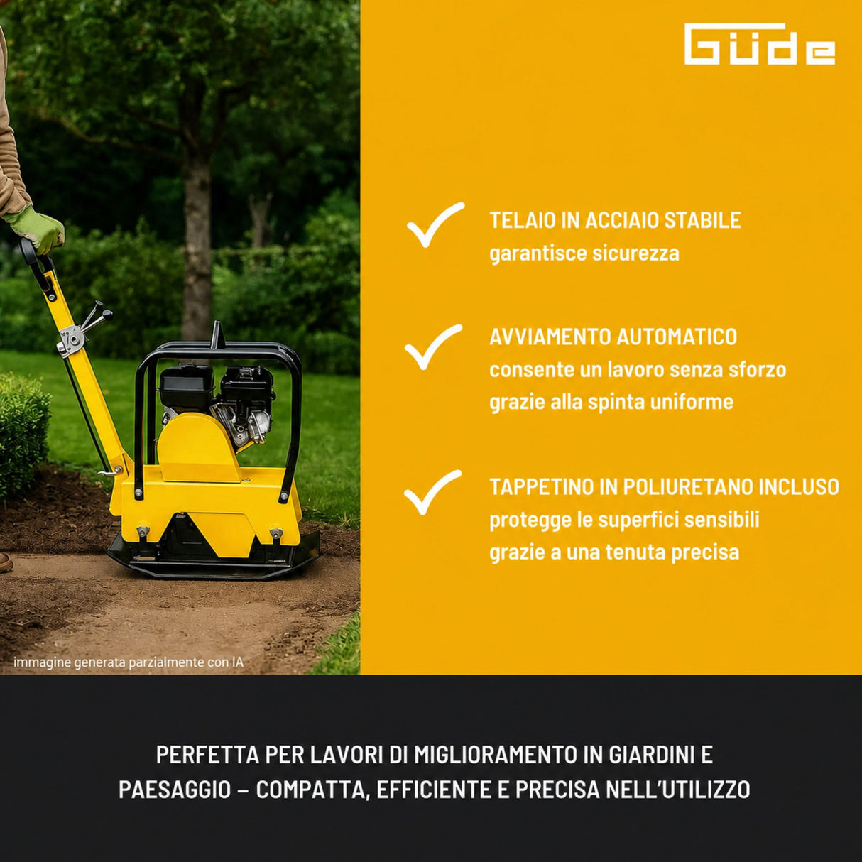 Construction Equipment Guede Vibratory Plate Compactor GRP 125