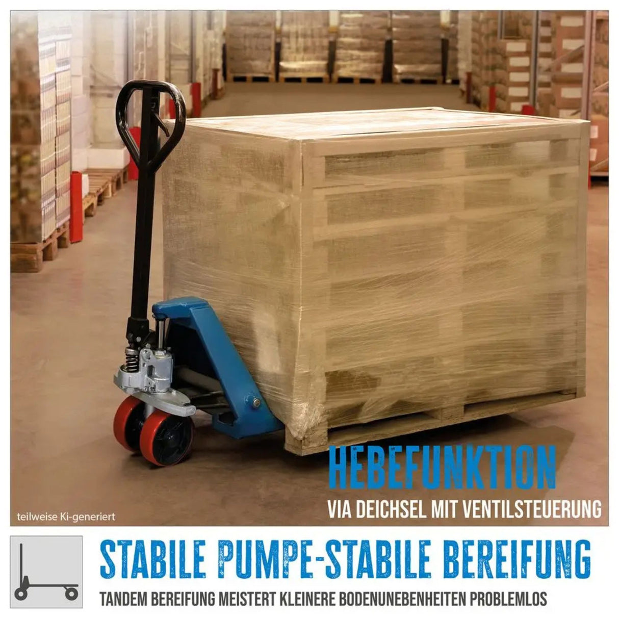 Manual Pallet Truck Güde 2500 kg – PU (1800 mm forks)