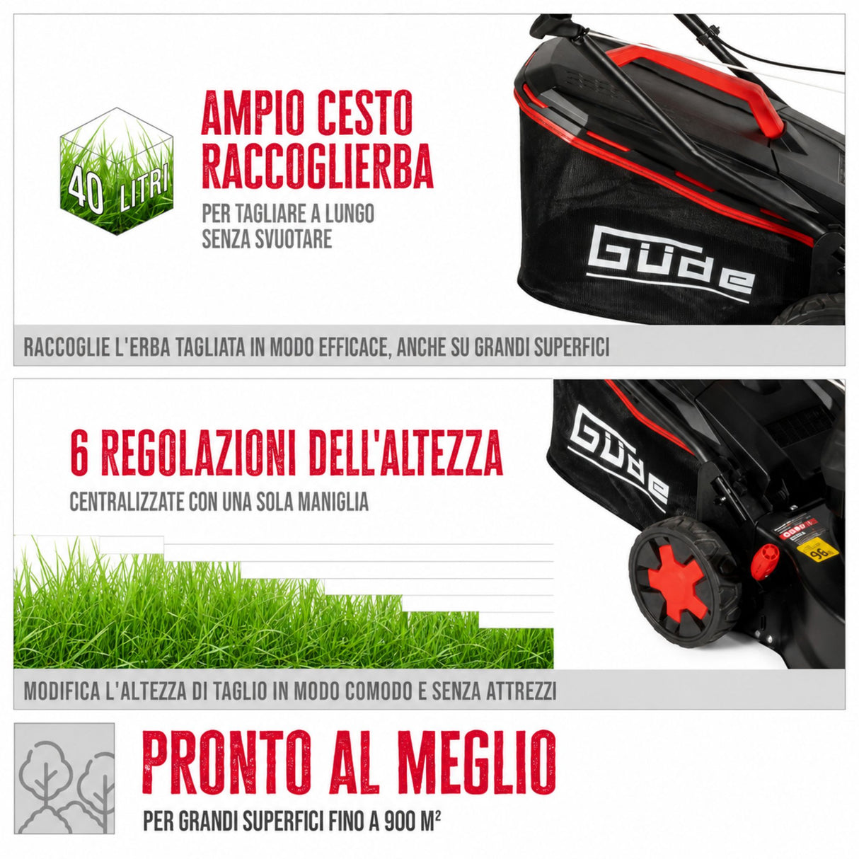 Push lawn mower Güde ECO WHEELER 413.3 R