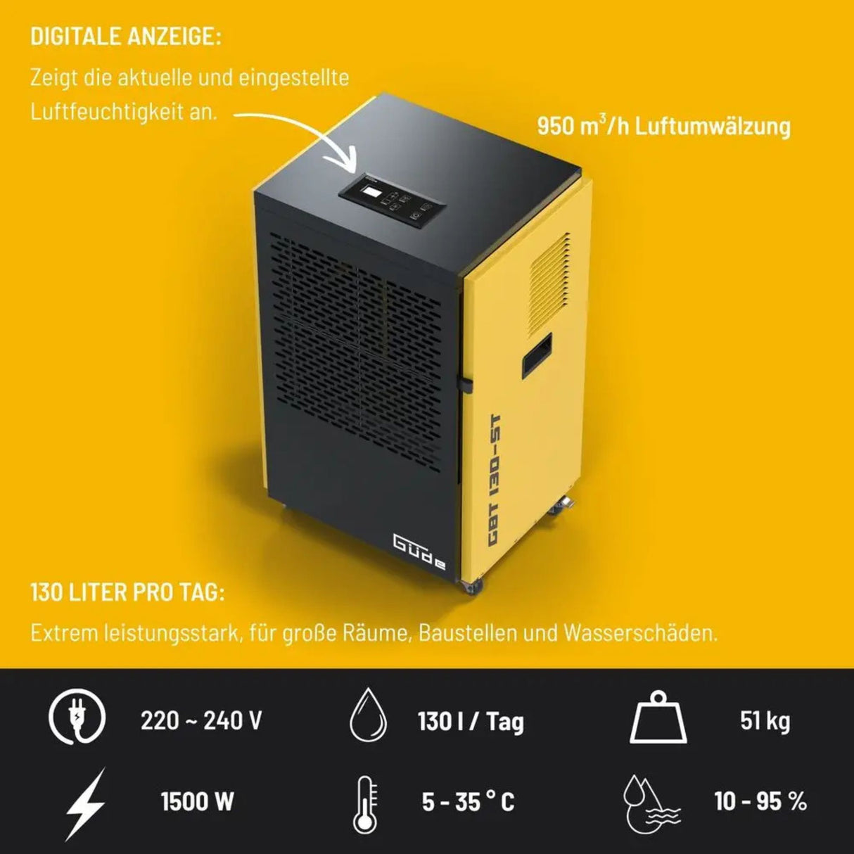 Güde Dehumidifier GBT 130-ST