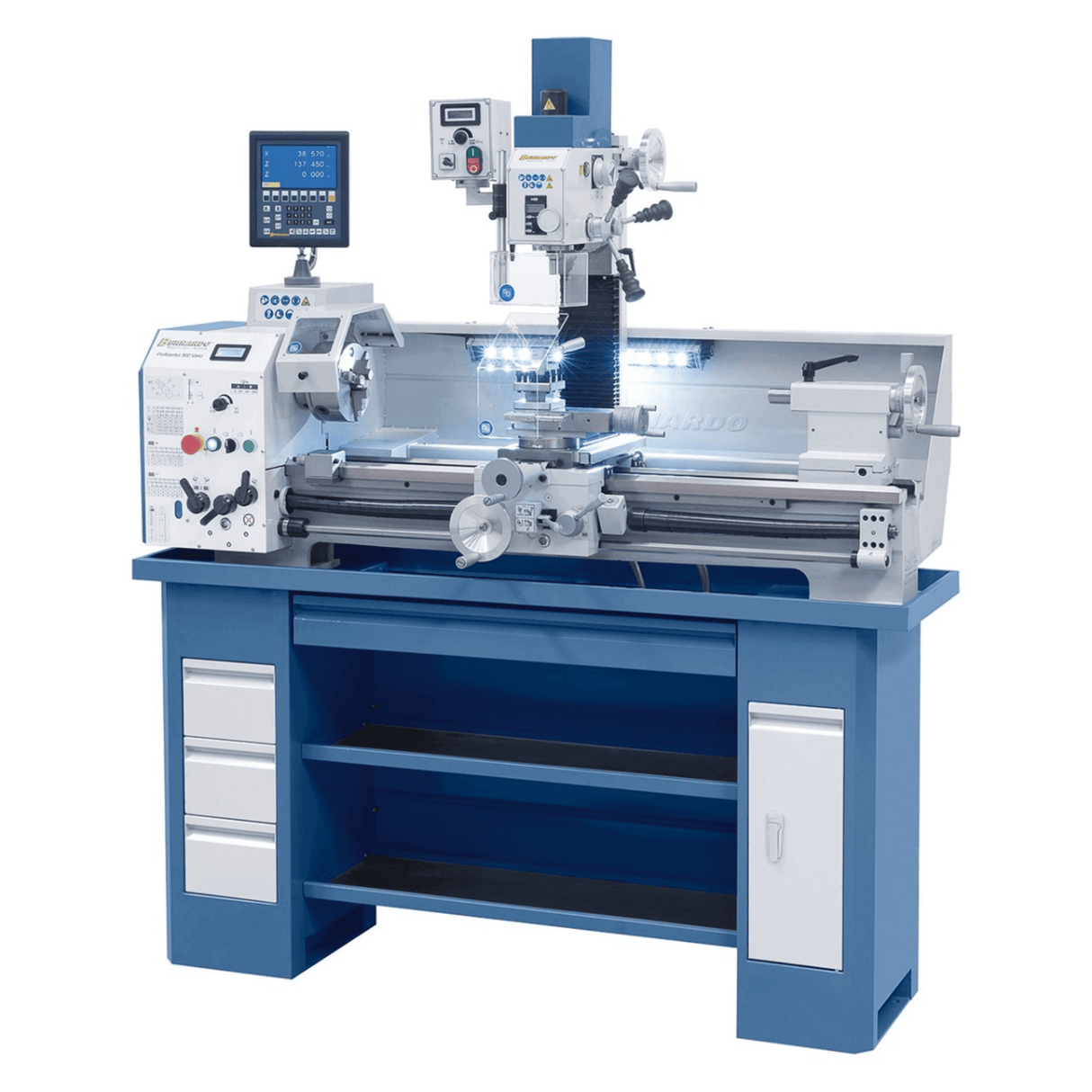 Bernardo Proficenter 900 Vario Metal Lathe / 230 V with DRO