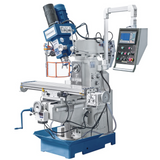 Bernardo UWF 90-1270 Universal Milling Machine with DRO ES-12 H + pneumatic clamping DIN 2080 – table 1,270 × 280 mm, ISO 40, vertical + horizontal spindles, 1.5+2.2 kW motor, 1,300 kg weight