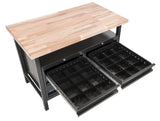 Guede workbench P 1200 SS Black Line with 6 drawers