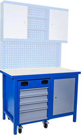 Guede workbench 1200 SLT MULTI with integrated trolley