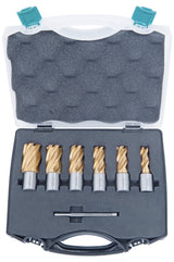 Set fresa a corona HSS CDS, con rivestimento in stagno, 14 - 24 mm, profondità di foratura 25 mm
