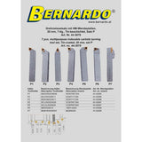 Bernardo Cutting Tool Lathe Tool Set with Carbide Inserts, 20 mm, Set P