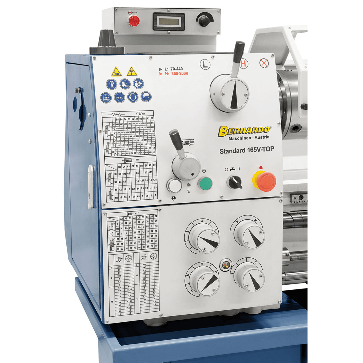 Bernardo Standard 165 V-Top Lathe with ES-12 V 3-axis DRO