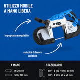 Guede 1100 W metal-cutting band saw