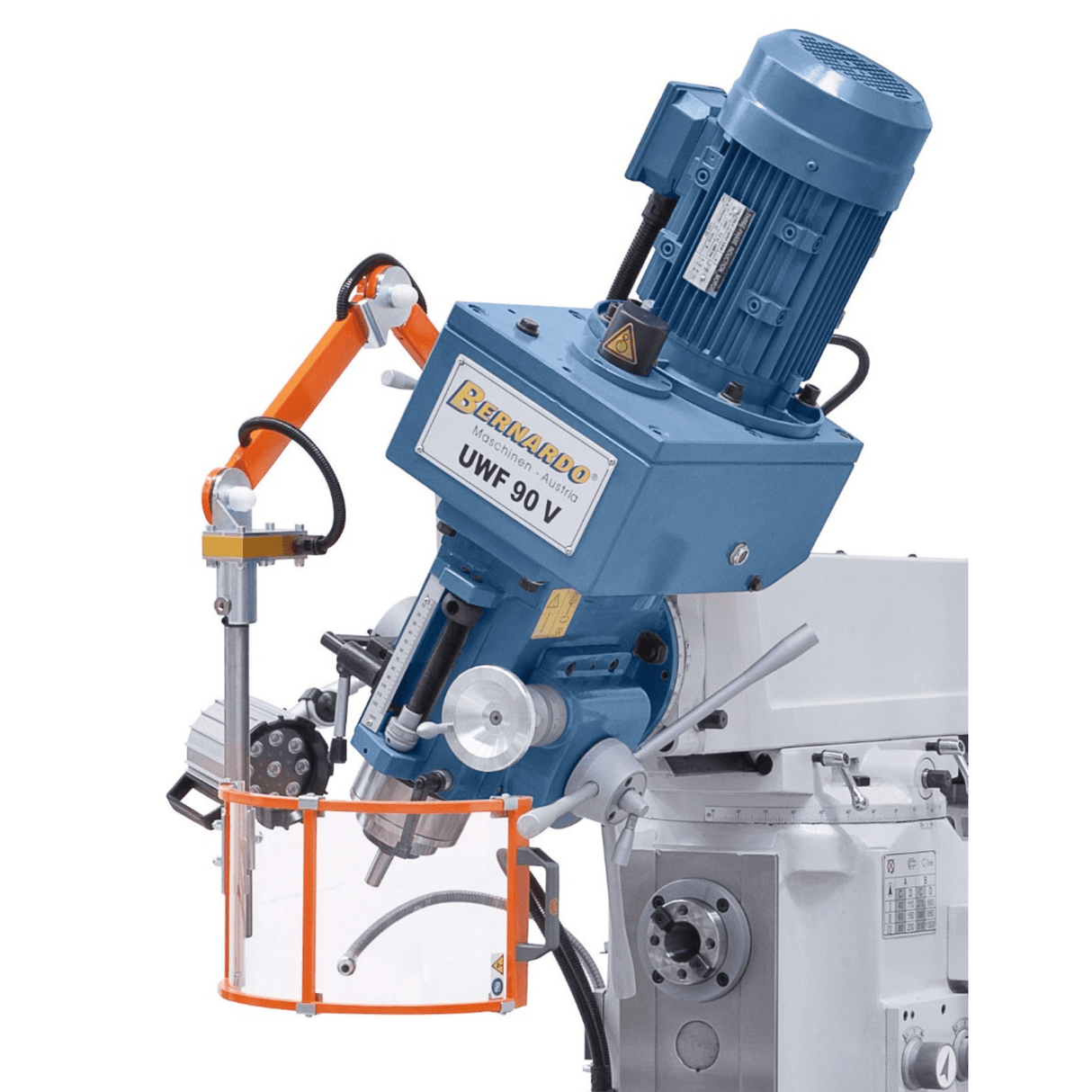 Bernardo UWF 90 V Universal Milling Machine – ISO 40, double spindle, 1,270×280 mm table, 2.2+2.2 kW motors, ES-12 H 3-axis DRO