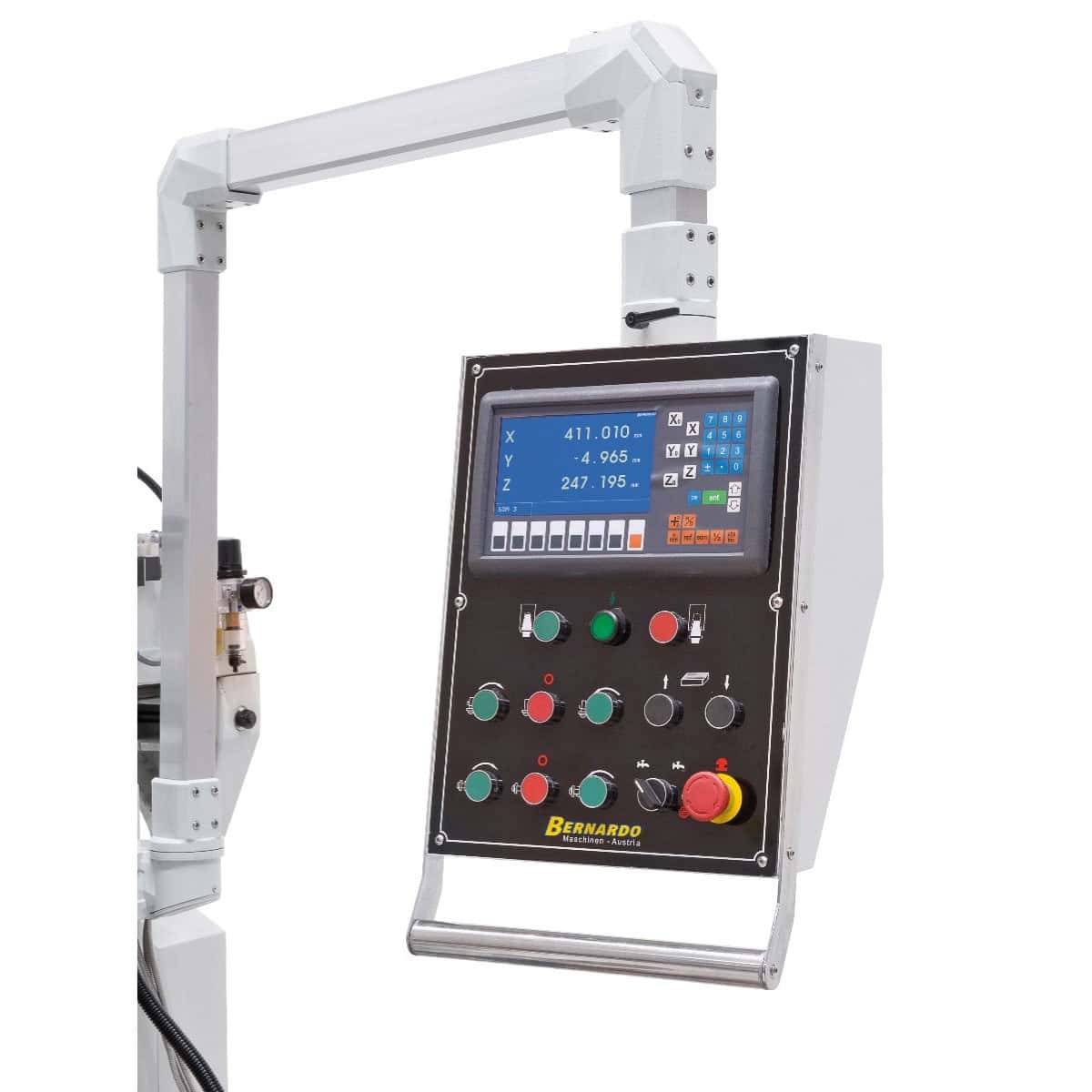 Bernardo UWF 90 V Universal Milling Machine with pneumatic clamping DIN 2080 – ISO 40, double spindle, table 1,270×280 mm, 3-axis DRO