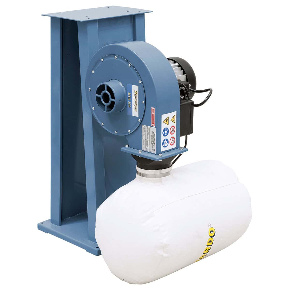 Bernardo Dust Extractor MSA 300 - airflow 870 m³/h, connection Ø 100 mm, motor 0.75 kW 230V single-phase